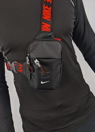 Сумка nike mini bag swoosh, сумка через плечо найк мини, месенджер nike