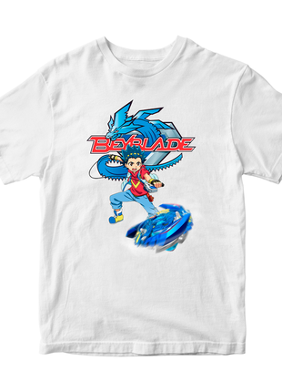 Футболка з оригінальним принтом гри beyblade "дзига beyblade burst - бейблейд берст. волт аой"
