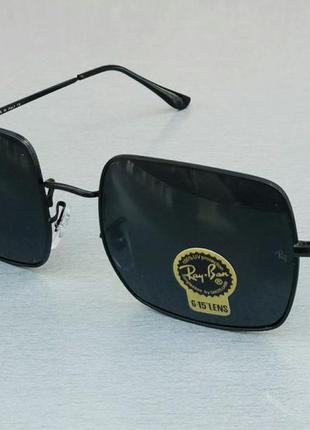 Ray ban окуляри унісекс сонцезахисні чорні прямокутні лінзи скло4 фото