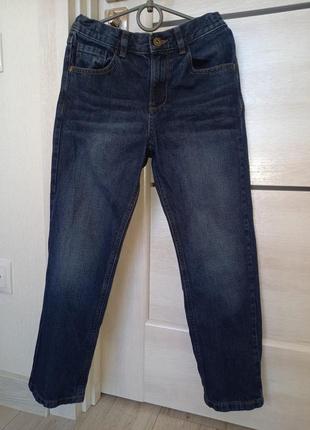 Модні плотні демісезонні осінні весняні фірмові джинси шкільні сині f&f для хлопчика 9-10 років