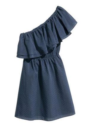Синє плаття h&m на одне плече