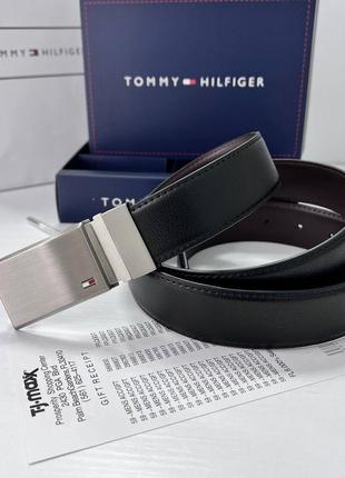 Двусторонний ремень с двумя пряжками tommy hilfiger3 фото