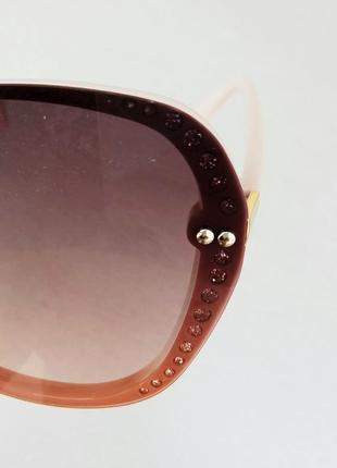 Очки женские солнцезащитные коричнево розовые7 фото