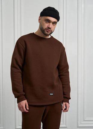 Теплый флисовый костюм. s,m,l,xl,xxl,xxl, коричневый, хаки, черный, графит