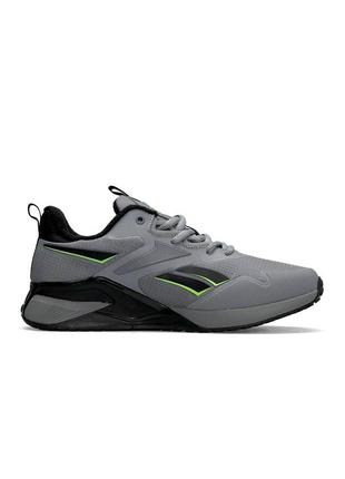 Мужские кроссовки reebok nano x2 fleece light gray black