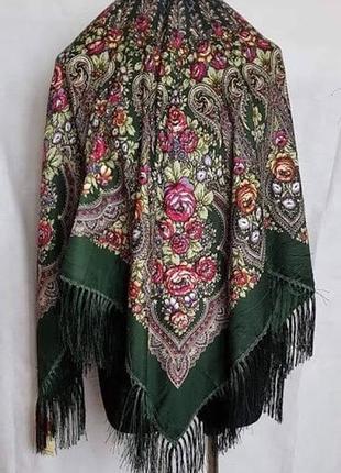 Украинский народный платок, платок с бахромой, украинский платок, разные цвета