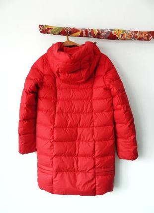 Зимний пуховик красный женский clasna пальто зима s с капюшоном5 фото