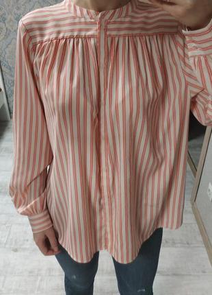 Шикарная базовая блуза с объемными рукавами4 фото