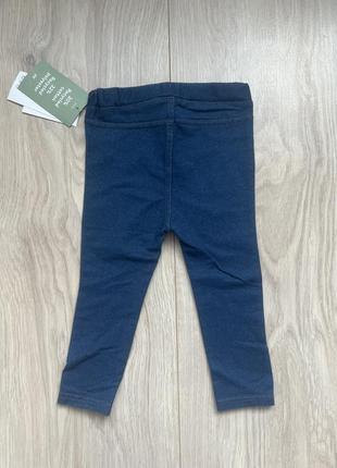 Нові штани легінси під джинси h&m 9-12 місяців оригінал2 фото