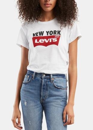 Оригинал из сша! футболка с логотипомee Трансвропей-йорк levis / levi's, m