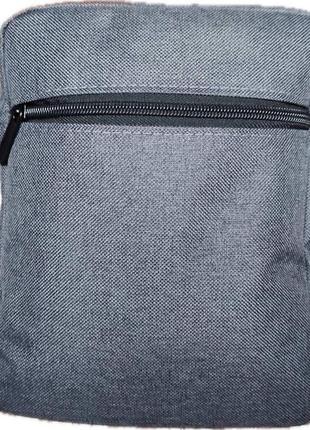 Чоловіча спортивна молодіжна сумка через плече сіра6 фото