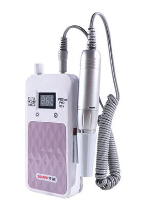 Портативный фрезер для ногтей nail drill yt-928 аккумуляторный с индикатором заряда на 35 000 оборот