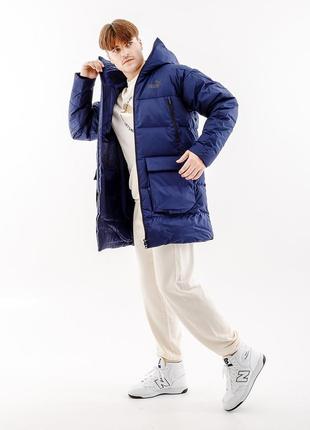Чоловічий куртка пуховик puma protective hooded down coat синій l (7d67537806 l)