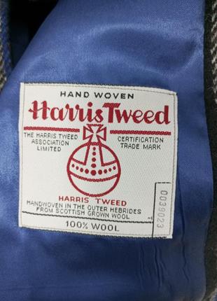 Вінтажний твідовий блейзер harris tweed5 фото