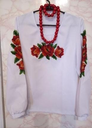 Блуза вишиванка бісером
