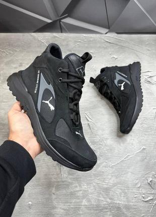 Мужские зимние кожаные кроссовки/ботинки puma на меху
