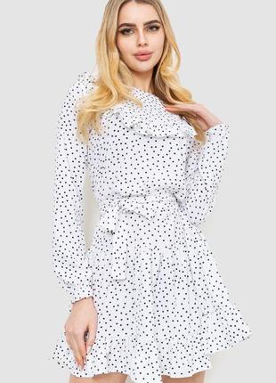 Женское платье в горох цвета в ассортименте черное, белое, сливочное, софт