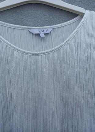 Серебристое платье туника большого размера5 фото