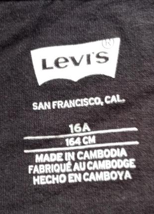 Нова котонова футболка з написом бренду levi's uk 6-8 eur 34-368 фото