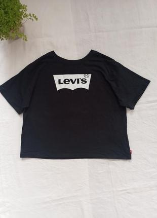 Нова котонова футболка з написом бренду levi's uk 6-8 eur 34-365 фото