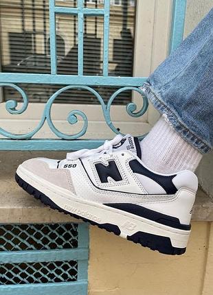 Кроссовки new balance 550 white navy