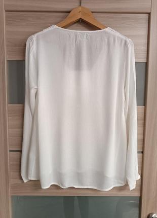 Нежная вискозная блуза цвета айвори5 фото
