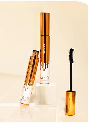 Туш для вій водостійка shedoes gold mascara 10 мл7 фото