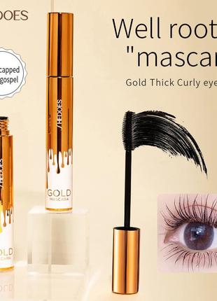 Туш для вій водостійка shedoes gold mascara 10 мл5 фото