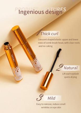 Туш для вій водостійка shedoes gold mascara 10 мл6 фото