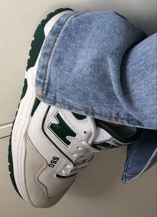 Кроссовки new balance 550 white green1 фото