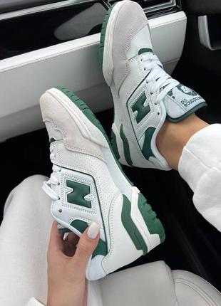 Кроссовки new balance 550 white green7 фото