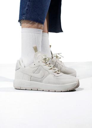 Стильні кросівки nike air force 1 wild grey світло-сірі унісекс 36-45 р