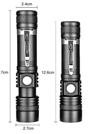 Мощный карманный фонарик bailong bl-518-t6 | ручной фонарик led | vm-255 фонарик полис