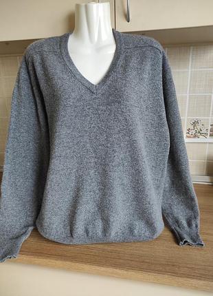 Шикарный шерстяной свитер джемпер полувер