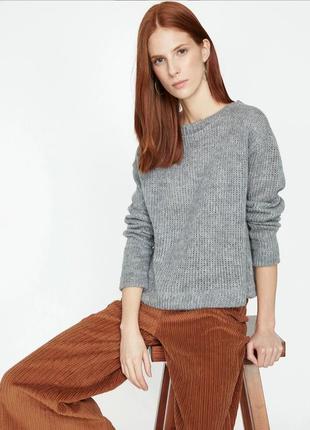 Вязаный серый свитер, кофта, джемпер koton.1 фото