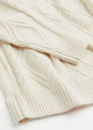 H&m свитер туника платье вязаное белое молочное косы2 фото