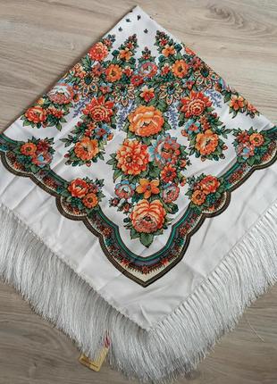 Українська народна хустка, хустина з бахромою, украинский платок, різні кольори