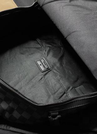 Шкіряний рюкзак луї вітон чорна міська сумка louis vuitton брендовий рюкзак унісекс рюкзак ручної поклажі формату а44 фото