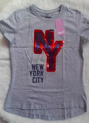 Футболочка pepperts з паєтками на дівчинку 146-152 (10-12років)