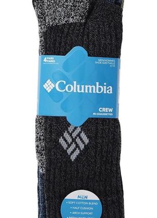 Шкарпетки columbia men’s moisture control 4 pack crew socks2 фото