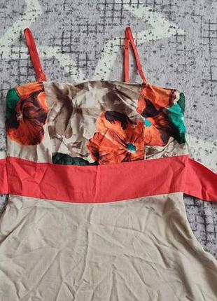 Натуральное платье с цветами 3