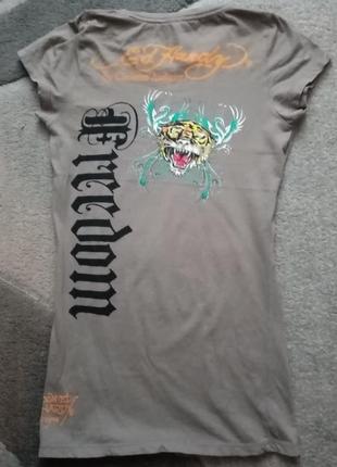 Женская футболка ed hardy by christian audigier (оригинал, сша)3 фото