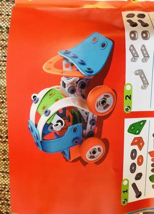Детский конструктор машинки для мальчика - самолет, машина, бульдозер, вертолет, мотоцикл build and play j-2016 фото