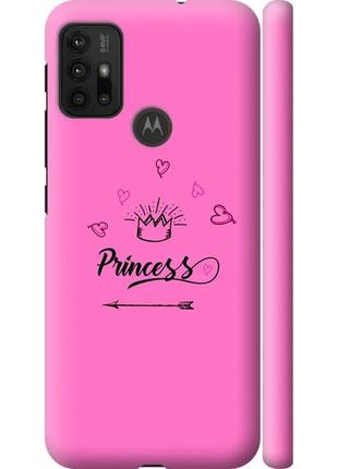 Чехол 3d пластиковый матовый на телефон motorola moto g30 princess "4361m-2320-58250"