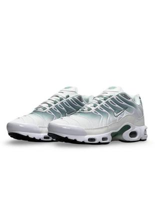 Мужские кроссовки nike air max plus белые найк аир макс текстильные весенние осенний5 фото