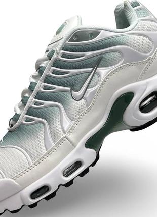Мужские кроссовки nike air max plus белые найк аир макс текстильные весенние осенний7 фото
