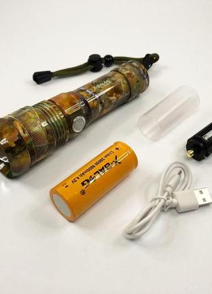 Карманный фонарь с usb зарядкой bailong bl-p512m-p90, тактические фонари для охоты, фонарик тактический fy-4809 фото