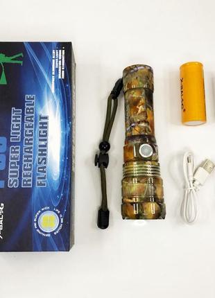 Карманный фонарь с usb зарядкой bailong bl-p512m-p90, тактические фонари для охоты, фонарик тактический fy-4806 фото
