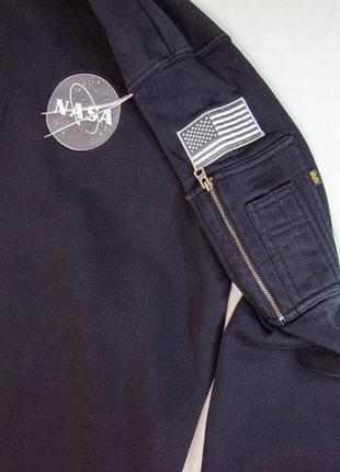 Alpha industries nasa хлопковый реглан оригинал! размер 4xl4 фото