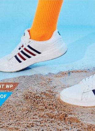 Новые унисекс кожаные кроссовки k-swiss куплены в таиланде pershing court light waterproof4 фото